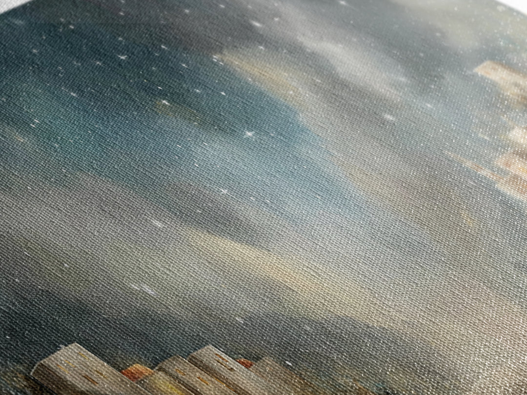 Guiding Star Path - Framed Canvas Print - Christian Art Print - Christmas Art Work - Jesus Canvas Art - Panoramic Wall Art - Christian Deco