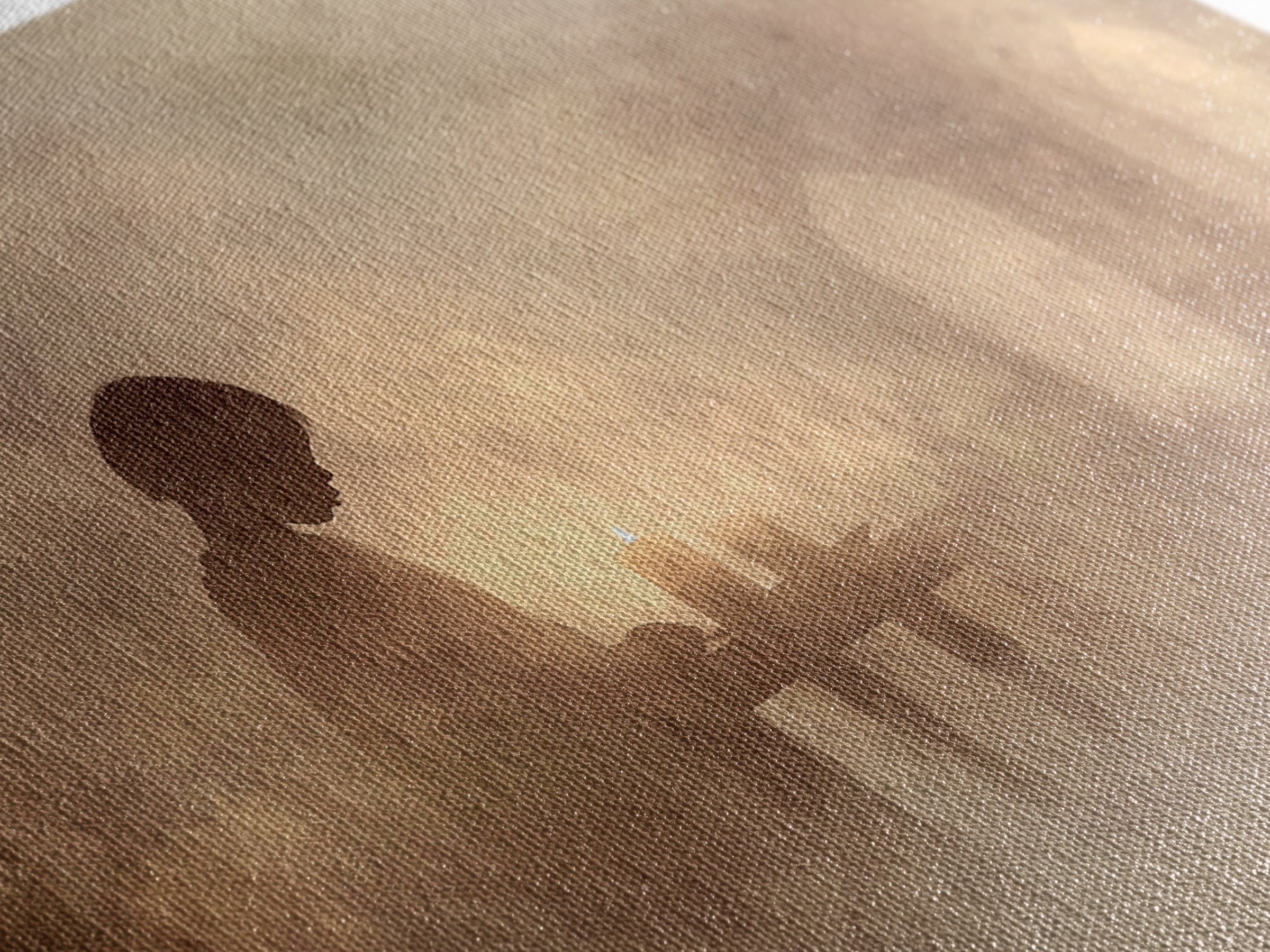 Evening Candle Reverie – Framed Canvas Print – Christian Art Print – Moody Christian Art – Christian Wall Art – Christian Decor