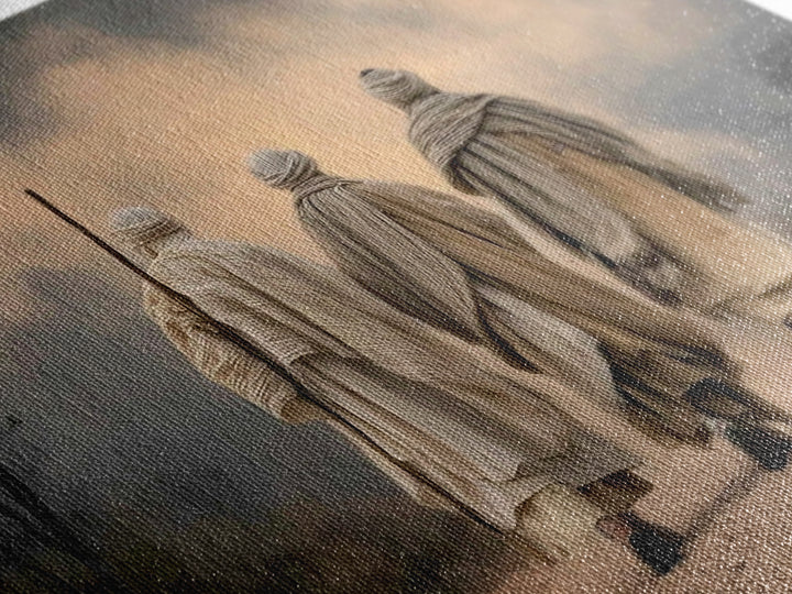 Pilgrims Of Faith, Framed Canvas Print, Christian Wall Art, Christian Art Canvas, Jesus Painting, Moody Christian Art, Christian Gift Ideas