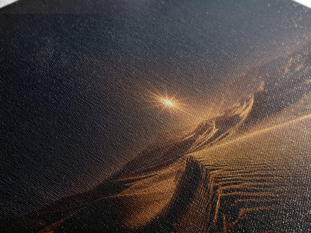 Midnight Radiance – Framed Canvas Print – Christian Wall Art – Christian Art Canvas – Christmas Art – Christian Christmas Art – Jesus Paint