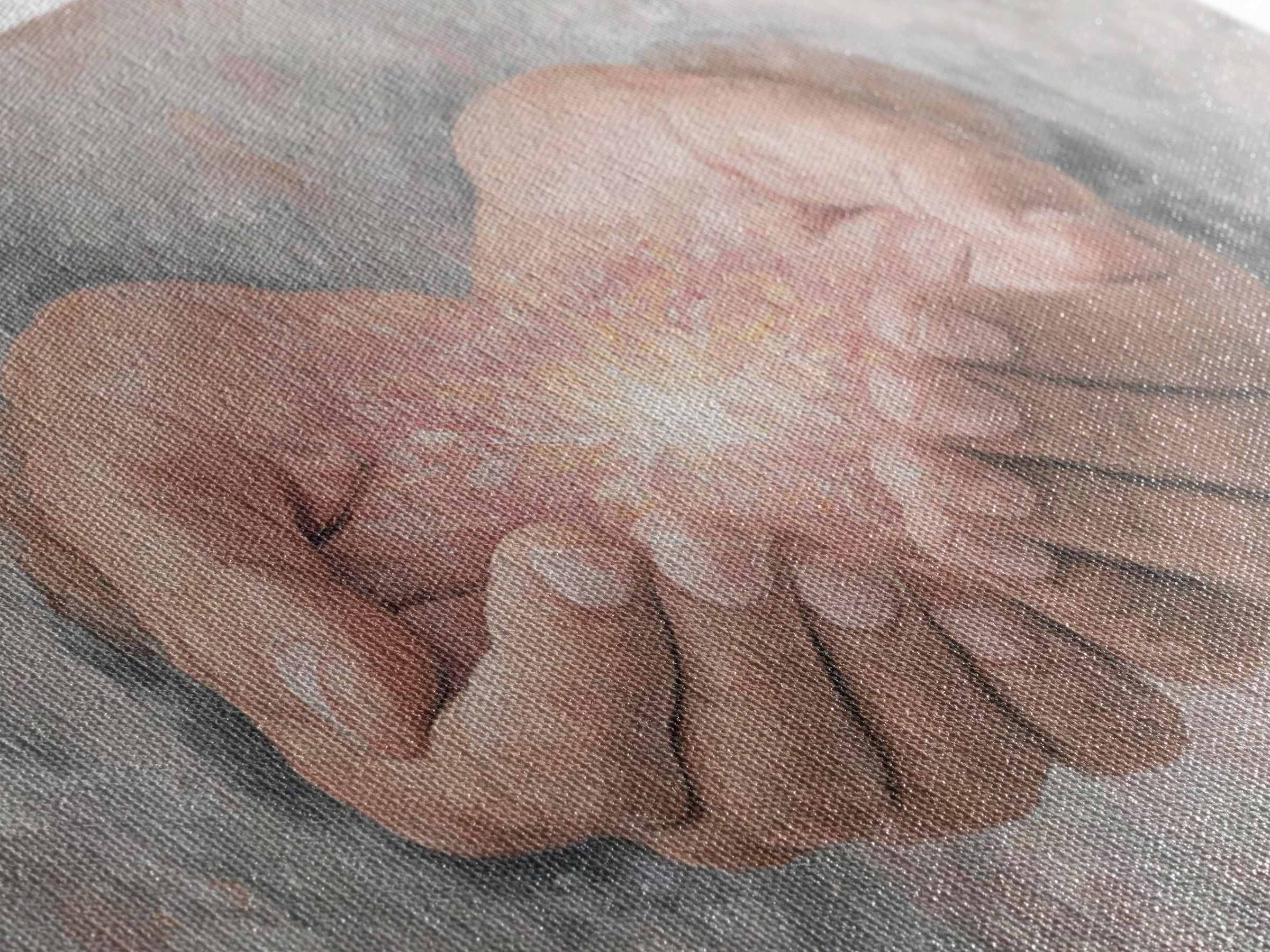 Hands Of Light | Framed Canvas Print | Christian Art Canvas | Modern Christian Art | Jesus Painting | Christian Wall Art | Large Christian