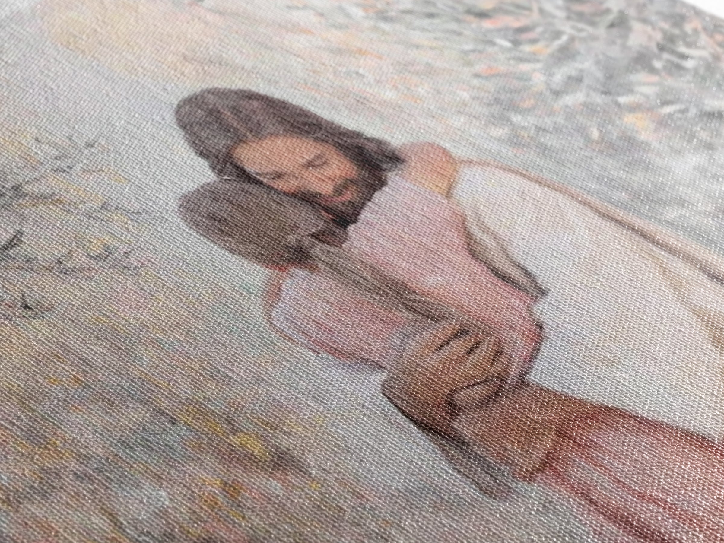 Compassion Embrace – Framed Canvas Print – Jesus Painting – Christian Wall Art – Christian Art Canvas – Christian Gift – Modern Christian A