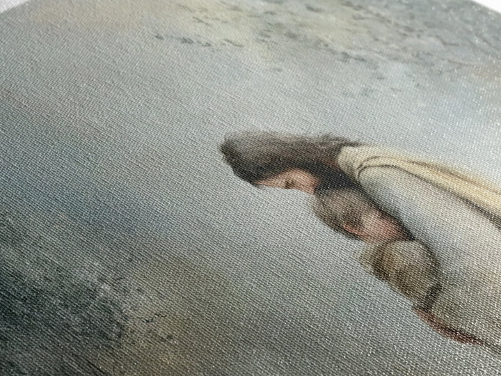 Sacred Holding – Framed Canvas Print – Christian Art Canvas – Jesus Painting – Christian Wall Art – Vintage Christian Art – Christian Home
