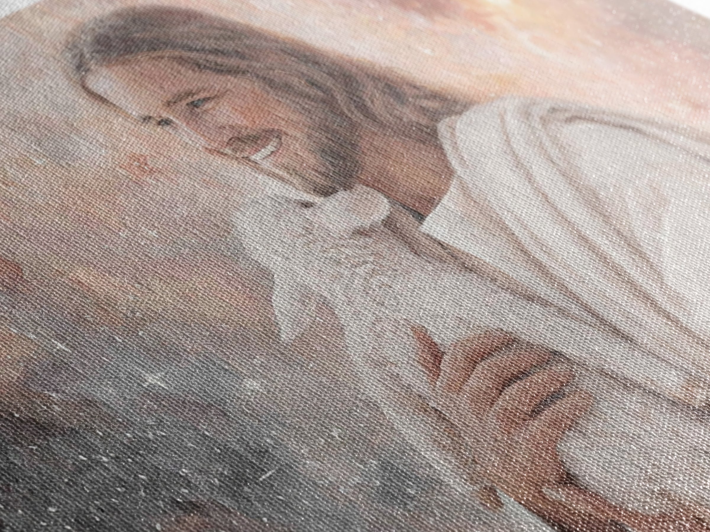 Joyful Shepherd Love | Framed Canvas Print | Jesus Canvas Art | Christian Wall Art | Christian Art Work | Christian Decor | Christian Gift