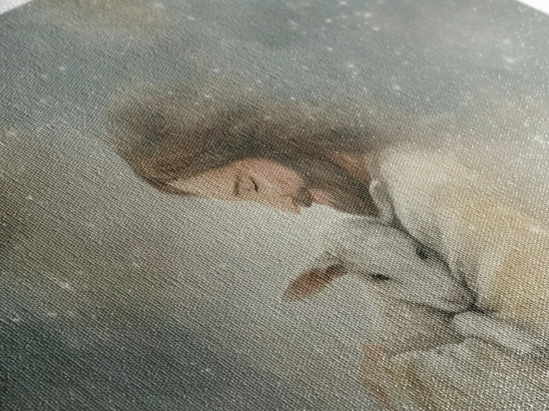 Tender Shepherd Glow, Framed Canvas Print, Christian Art Canvas, Jesus Painting, Christian Wall Art, Christian Gift, Subtle Christian Paint