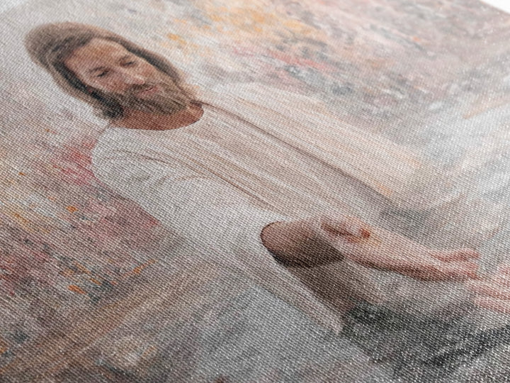 The Saving Hand – Framed Canvas Print – Christian Wall Art – Jesus Painting – Christian Art Canvas – Christian Decor – Christian Gift Ideas