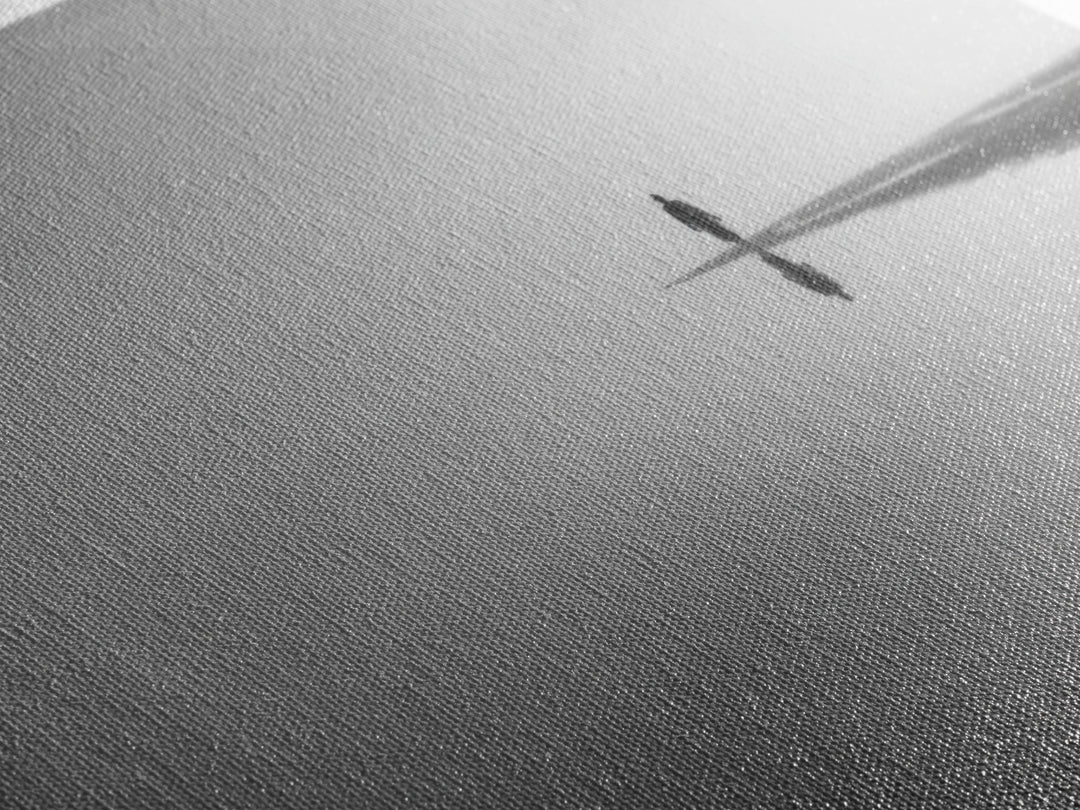 Silent Horizon, Framed Canvas Print, Christian Wall Art, Minimalist Christian Art, Jesus Painting, Christian Art Canvas, Subtle Christian A