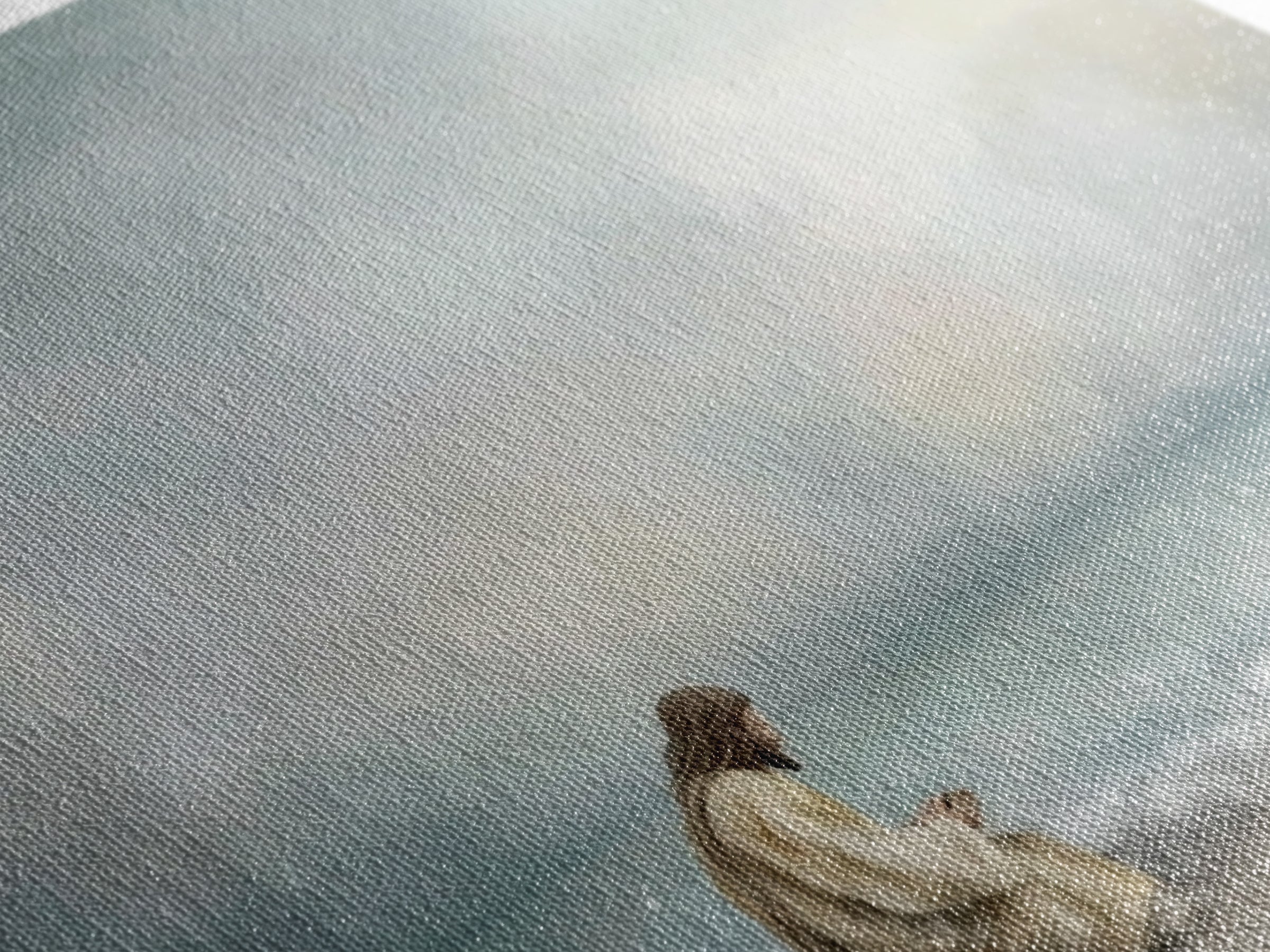 Quiet Sea Devotion, Framed Canvas Print, Christian Wall Art, Jesus Painting, Christian Art Canvas, Large Christian Art, Modern Christian Ar