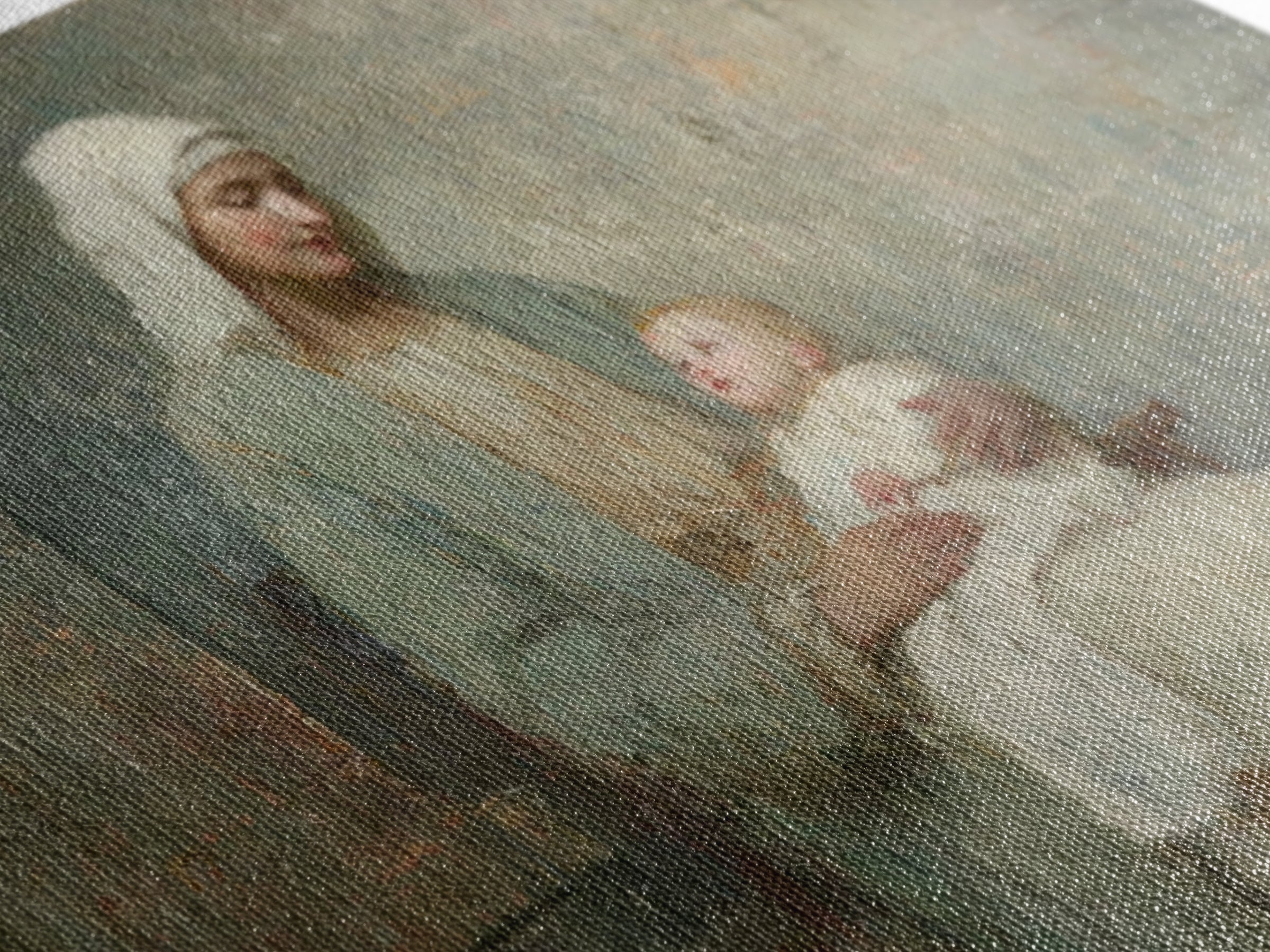 Eternal Motherhood, Framed Canvas Print, Christian Wall Art, Mary And Jesus Painting, Christian Art Canvas, Large Christian Art, Vintage Ch