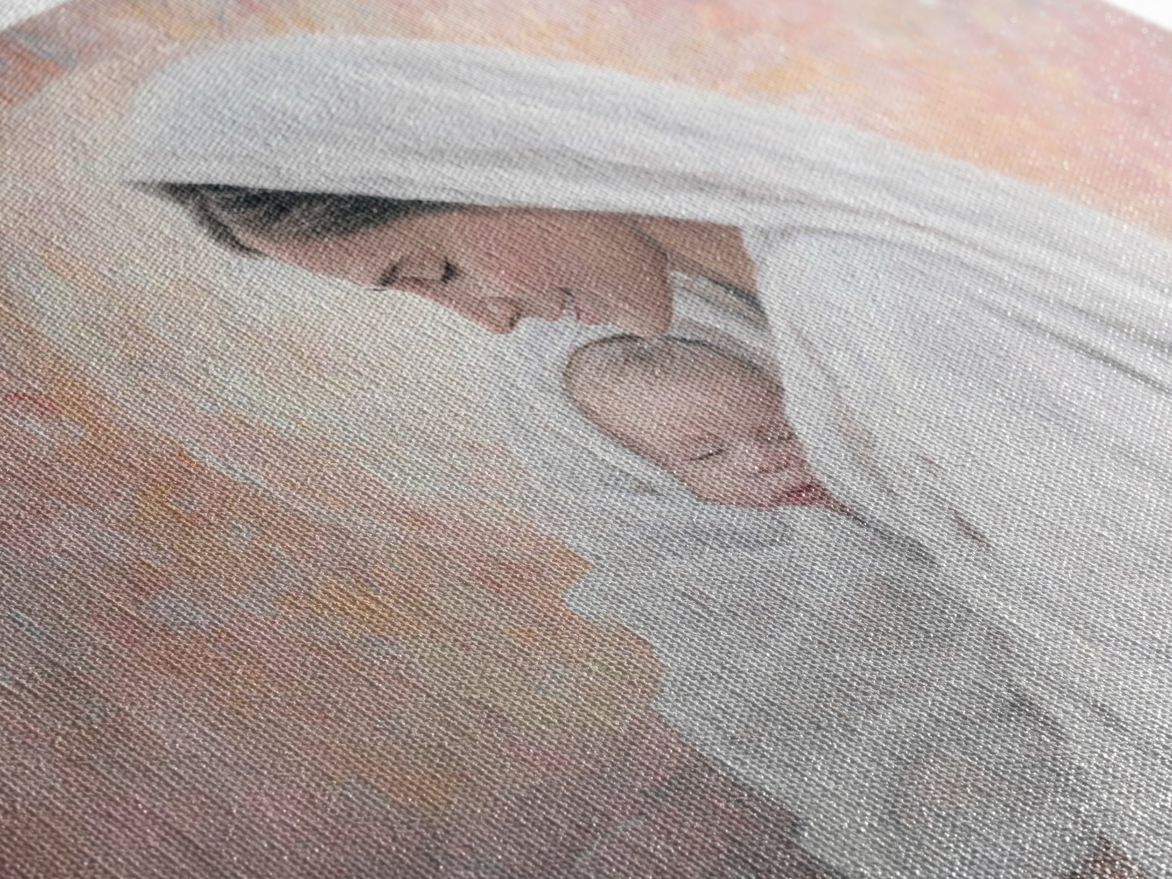 Radiant Dawn Grace | Framed Canvas Print | Christian Wall Art | Christian Art | Christian Art Canvas | Mary And Jesus Painting
