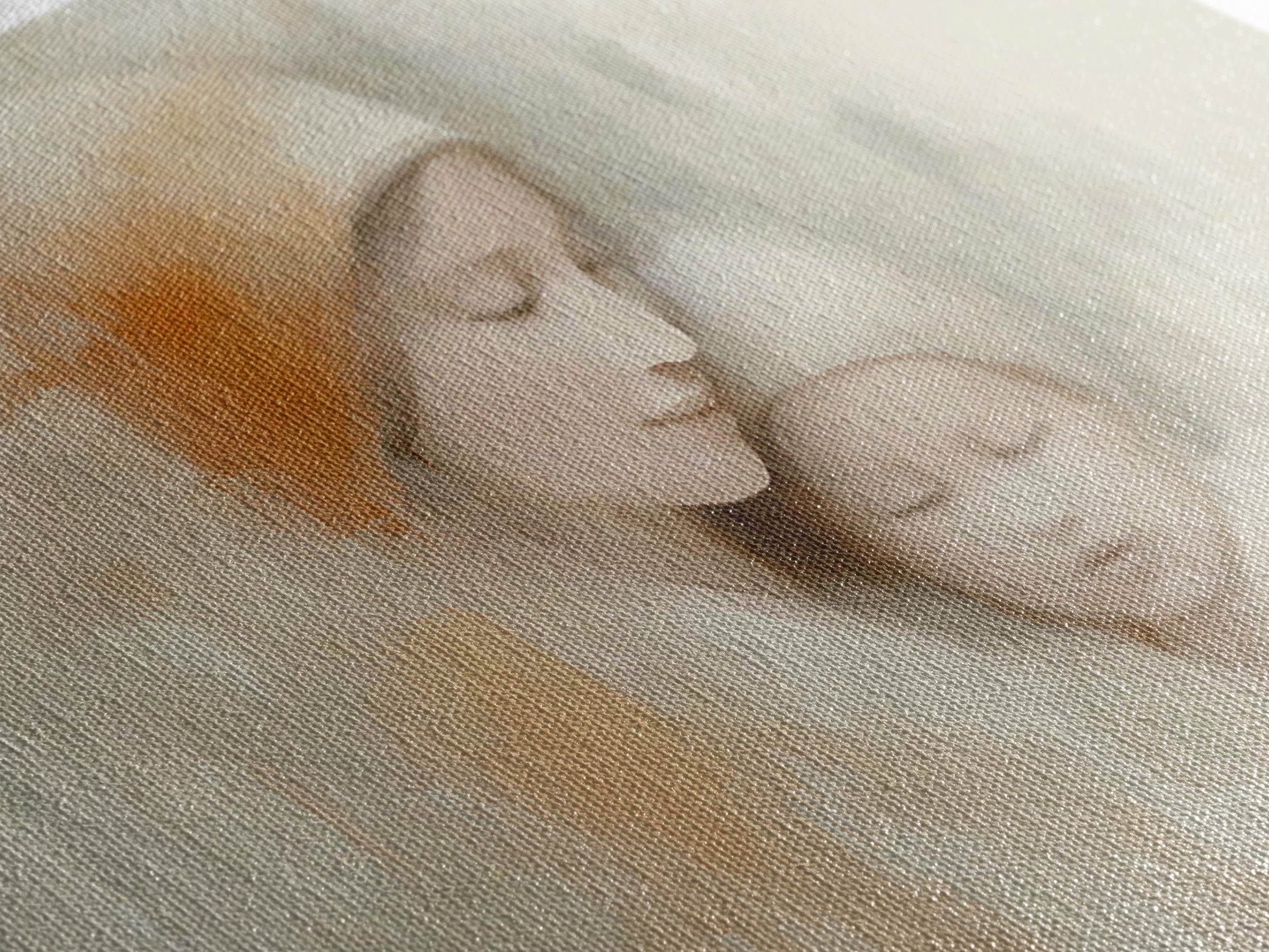 Serene Devotion | Framed Canvas Print | Christian Art | Mary And Jesus Painting | Christian Wall Art | Christian Art Canvas