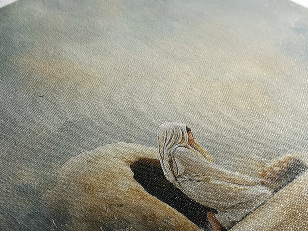 Gentle Shelter | Framed Canvas Print | Christian Art Canvas | Christian Wall Art | Christian Art | Mary And Jesus Painting