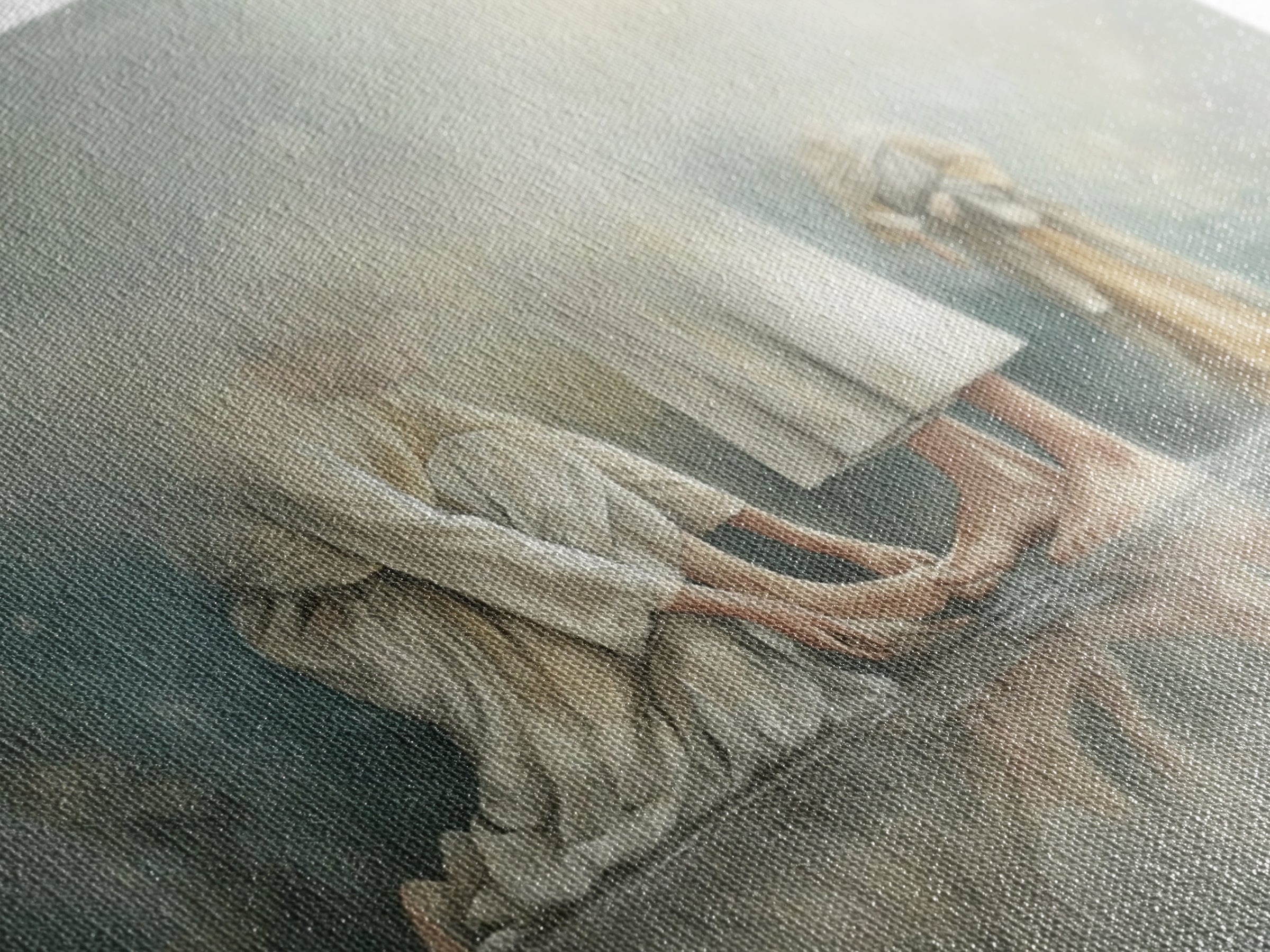 Footsteps Of Mercy, Framed Canvas Print, Christian Art Canvas, Moody Christian Art, Modern Christian Painting, Christian Wall Art, Christia