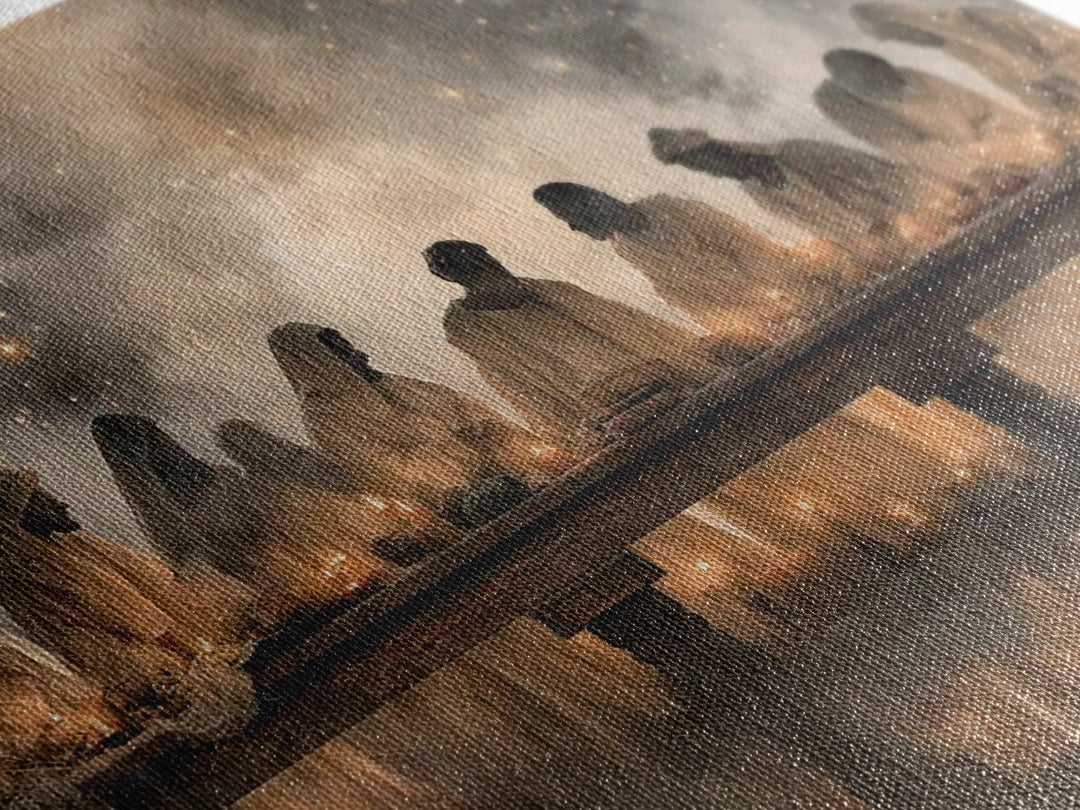 Heavenly Last Supper – Framed Canvas Print – Christian Wall Art – Jesus Painting – Christian Art Canvas – Christian Art – Modern Christian