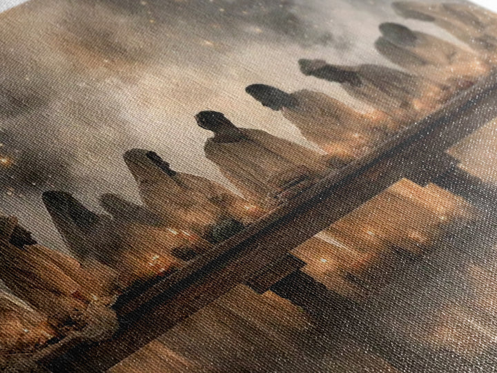 Heavenly Last Supper – Framed Canvas Print – Christian Wall Art – Jesus Painting – Christian Art Canvas – Christian Art – Modern Christian