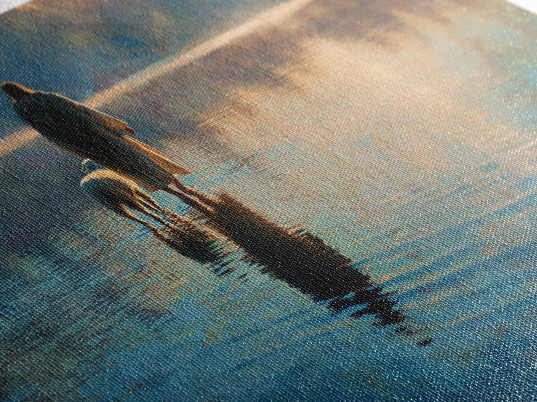 Still Waters Walk | Framed Canvas Print | Jesus Painting | Christian Art Work | Modern Christian Painting | Christian Art Gift | Christmas