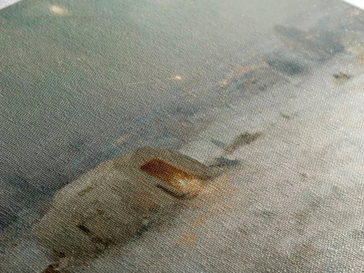 Silent Bethlehem Night, Framed Canvas Print, Christmas Art Prints, Christian Christmas Art, Vintage Christmas Art, Christian Wall Art, Chri