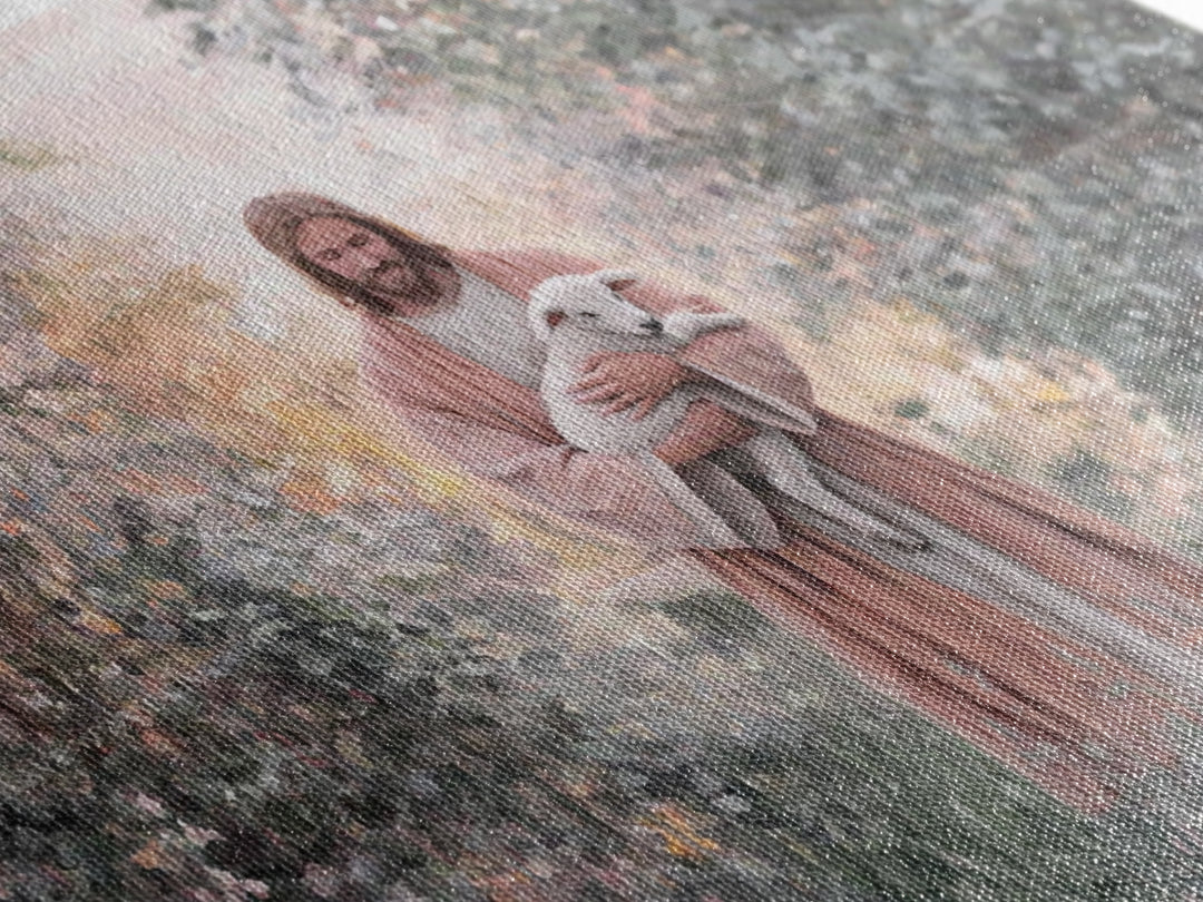 Garden Mercy Glow – Framed Canvas Print – Christian Wall Art – Christian Art Canvas – Jesus Painting – Christian Decorations – Large Christ