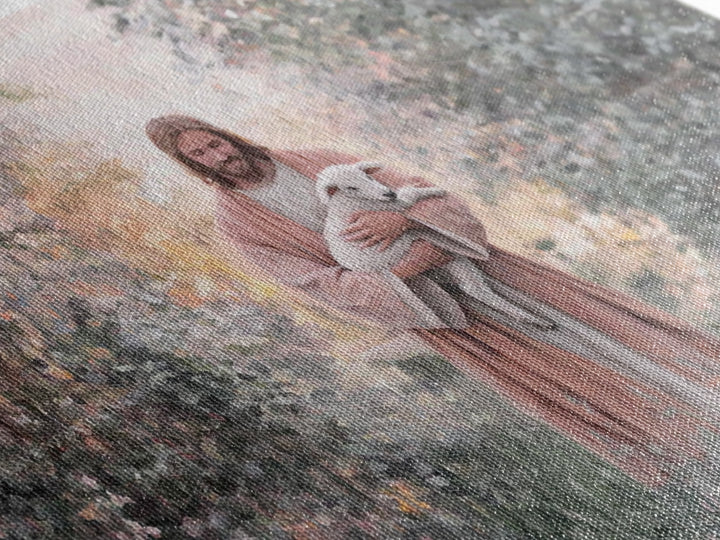 Garden Mercy Glow – Framed Canvas Print – Christian Wall Art – Christian Art Canvas – Jesus Painting – Christian Decorations – Large Christ