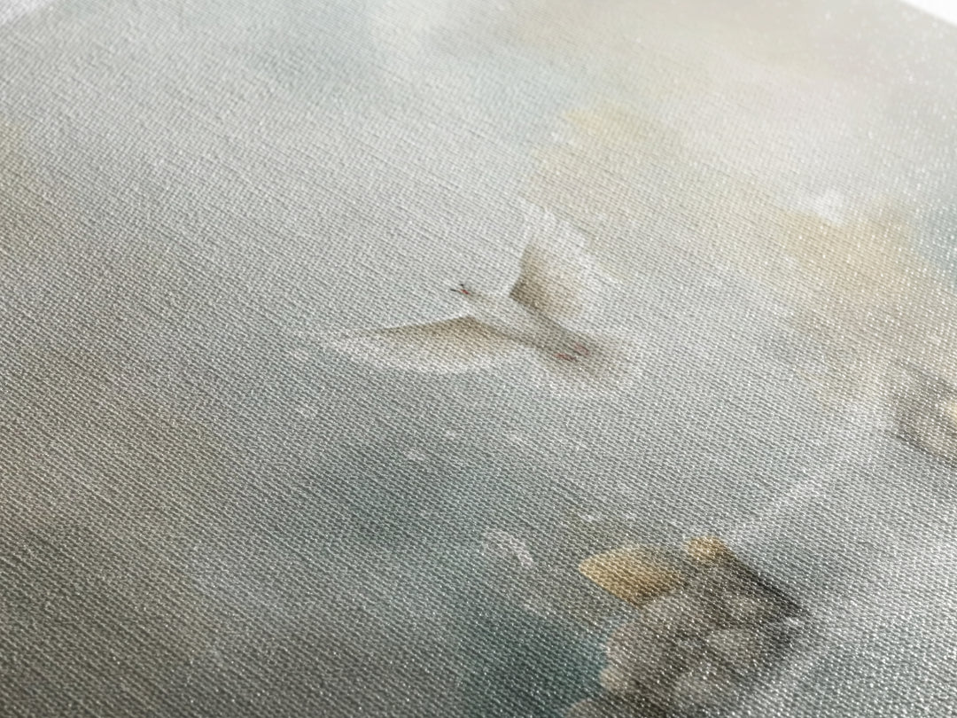 Gentle Ascent | Framed Canvas Print | Christian Art Canvas | Christian Wall Art | Christian Art | Moody Christmas Art | Christian Decoratio