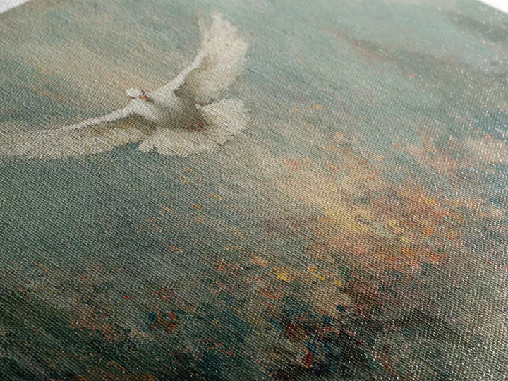 Wings Of Peace, Framed Canvas Print, Christian Art Print, Christian Wall Art, Christmas Art, Christian Canvas, Modern Christian Art