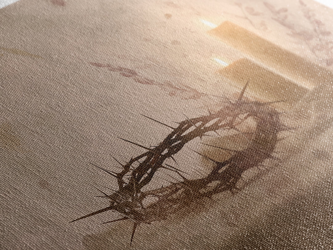 Quiet Lenten Light, Framed Canvas Print, Christian Art Canvas, Christian Wall Art, Subtle Christian Art, Christian Painting, Christian Gift