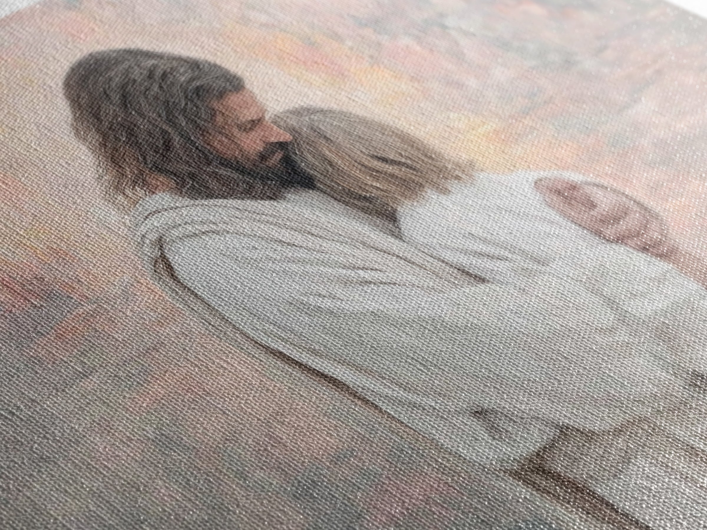 Eternal Embrace – Framed Canvas Print – Christian Wall Art – Jesus Art Print – Christian Art Canvas – Modern Christian Art – Christian Gift