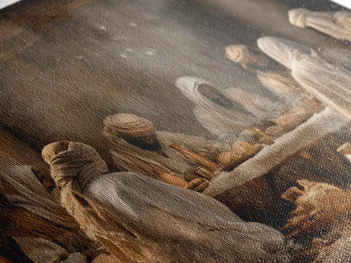 Starry Flock Night, Framed Canvas Print, Christian Wall Art, Christian Art Canvas, Christmas Art Prints, Christian Christmas Art, Subtle Ch