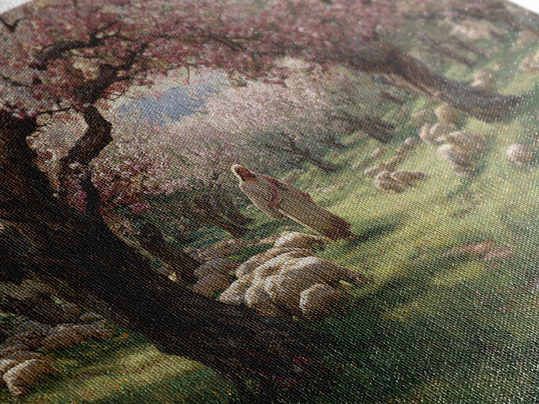 Shepherd’s Garden – Framed Canvas Print – Jesus Painting – Christian Wall Art – Christian Art Canvas – Pastoral Scenery – Christian Christm