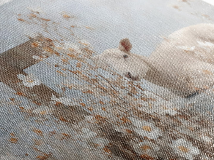 Graceful Blooming Lamb | Framed Canvas Print | Christian Art Canvas | Christian Wall Art | Christian Painting | Subtle Christian Art | Chri
