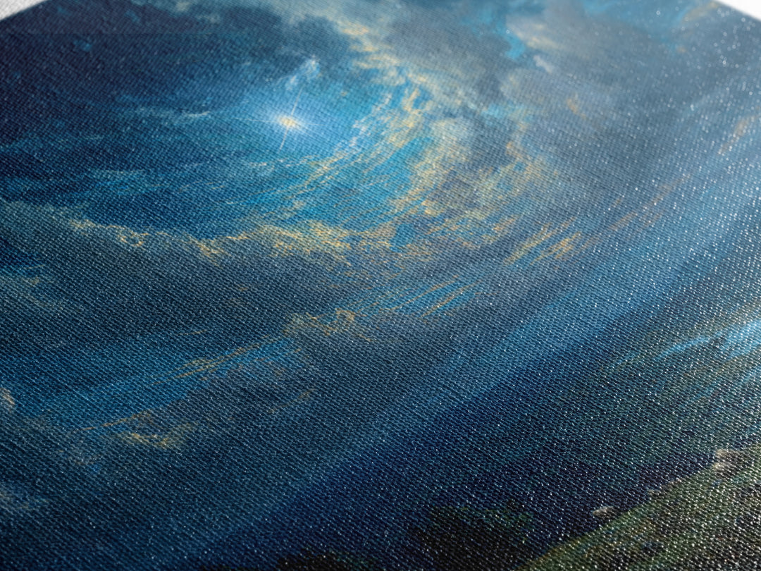 Shepherds Under Heaven – Framed Canvas Print – Christian Art Canvas – Christmas Art Prints – Christian Wall Art – Christian Christmas Art –