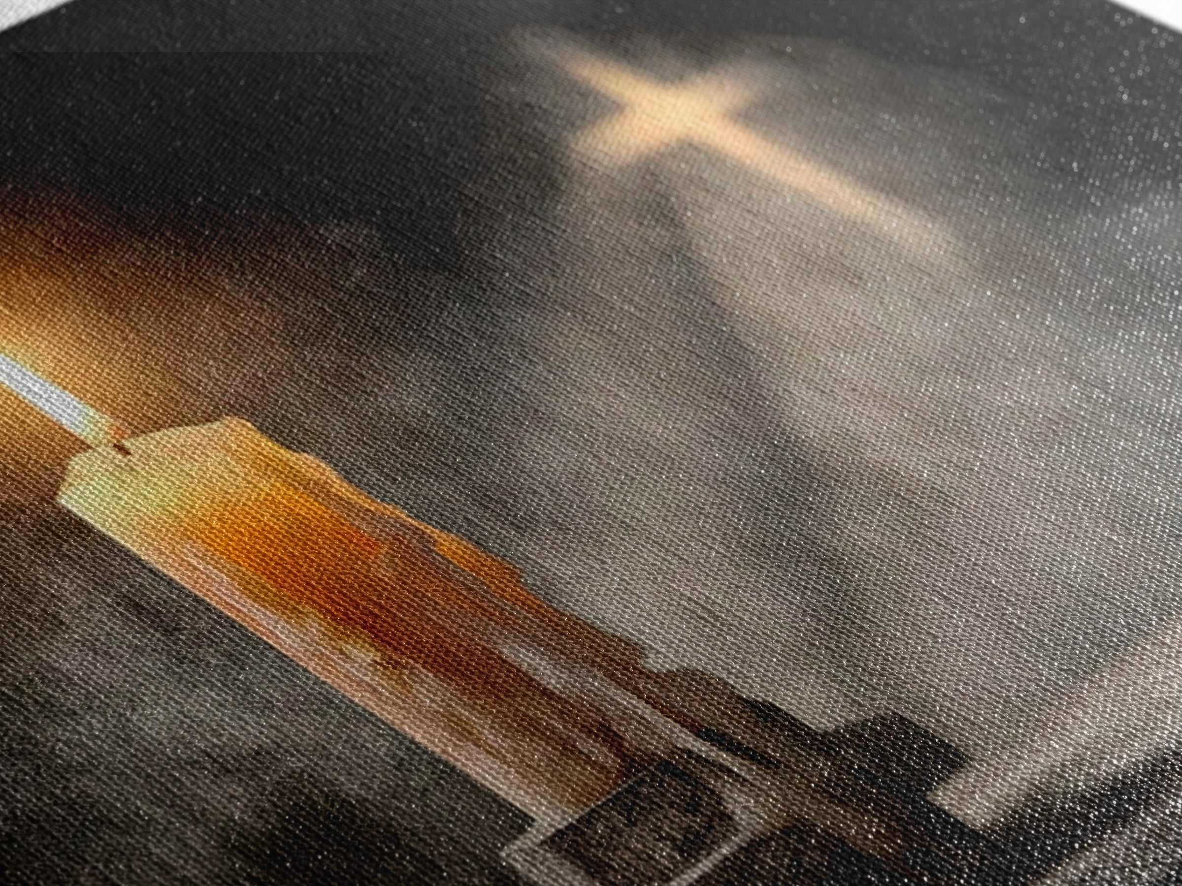 Light Of Mercy | Framed Canvas Print | Christian Art Canvas | Christian Wall Art | Moody Christian Art | Christian Art