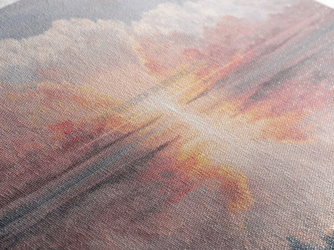 Heavenly Dawn Radiance, Framed Canvas Print, Christian Wall Art, Christian Art Canvas, Modern Christian Art, Christian Gift Ideas, Christma