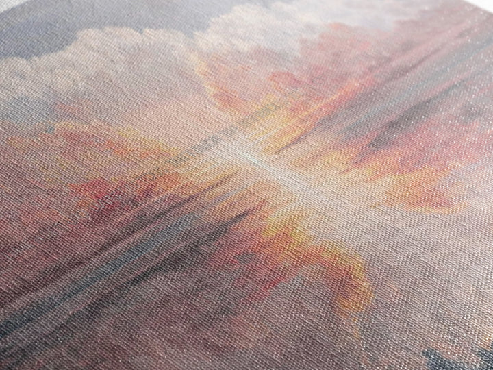 Heavenly Dawn Radiance, Framed Canvas Print, Christian Wall Art, Christian Art Canvas, Modern Christian Art, Christian Gift Ideas, Christma