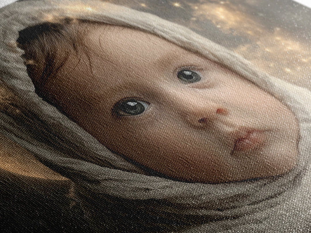 Starborn Hope, Framed Canvas Print, Christian Wall Art, Christian Art Canvas, Jesus Christmas Art, Christian Christmas Art, Christian Gift