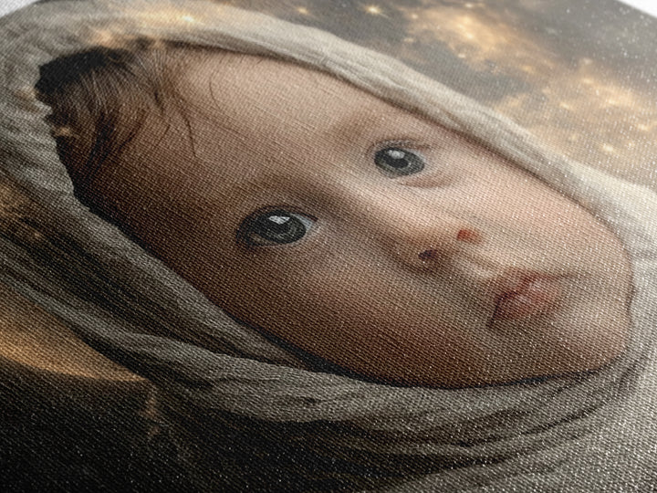 Starborn Hope, Framed Canvas Print, Christian Wall Art, Christian Art Canvas, Jesus Christmas Art, Christian Christmas Art, Christian Gift