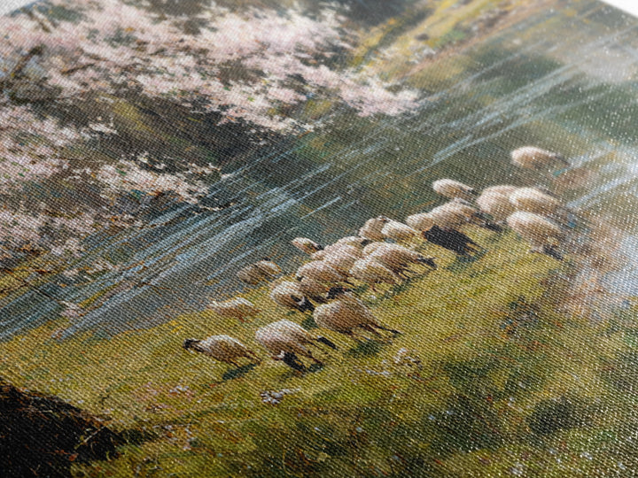Spring Shepherd Light | Framed Canvas Print | Christian Wall Art | Christian Art Canvas | Pastoral Scenery | Christian Art Work | Christian