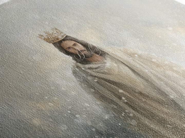 King Of All, Framed Canvas Print, Christian Wall Art, Christian Art Canvas, Christian Painting, Christian Art Gift, Large Jesus Painting