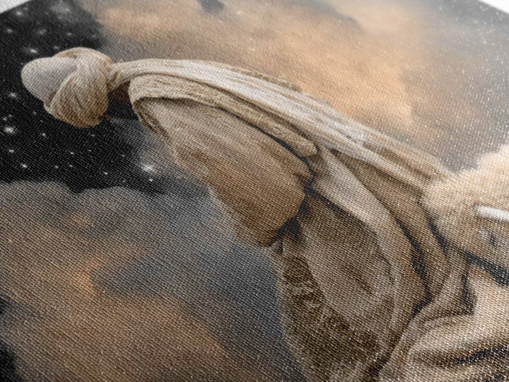 Desert Night Hope – Framed Canvas Print – Christian Wall Art – Christian Art Canvas – Christian Painting – Unique Christian Art – Christian