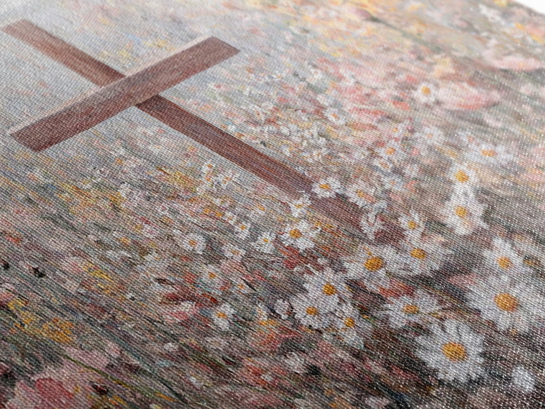 Field Of Grace, Framed Canvas Print, Christian Painting, Christian Wall Art, Christian Art Canvas, Large Christian Art