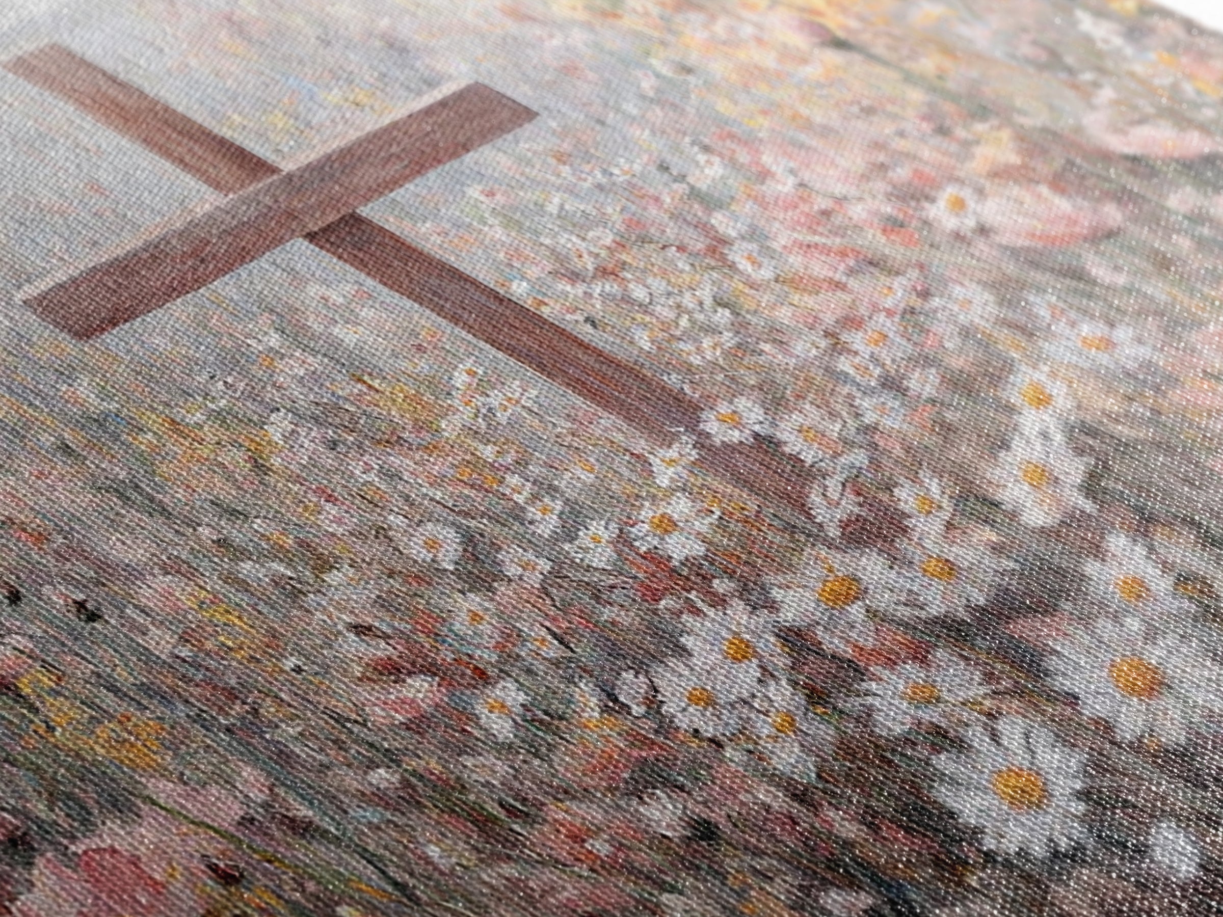 Field Of Grace, Framed Canvas Print, Christian Painting, Christian Wall Art, Christian Art Canvas, Large Christian Art