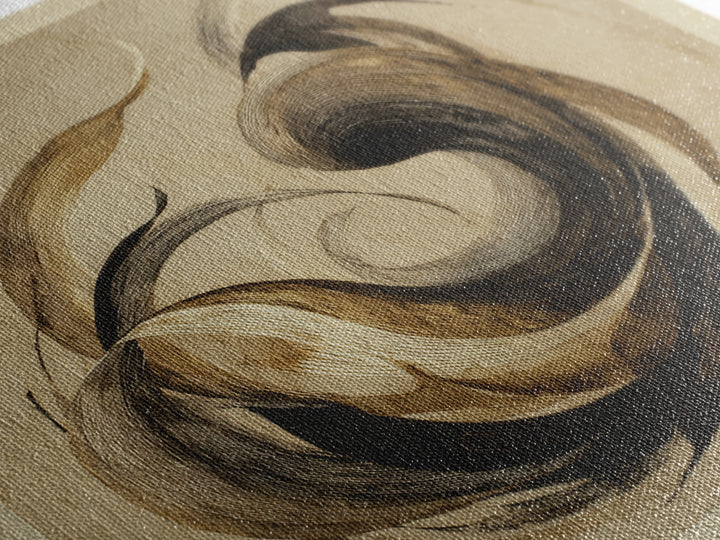 Calligraphic Bird Shape Formed from Flowing Lines Canvas Print, Calligraphy Art, Gallery Decor, Living Room Decor, Script, CAL-1x1-32