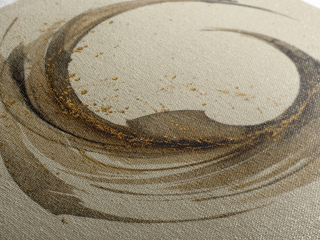 Crescent Moon Made from Elegant Ink Swashes Canvas Print, Calligraphy Art, Neutral Decor, Living Room Decor, Fine Art, Script, CAL-1x1-69