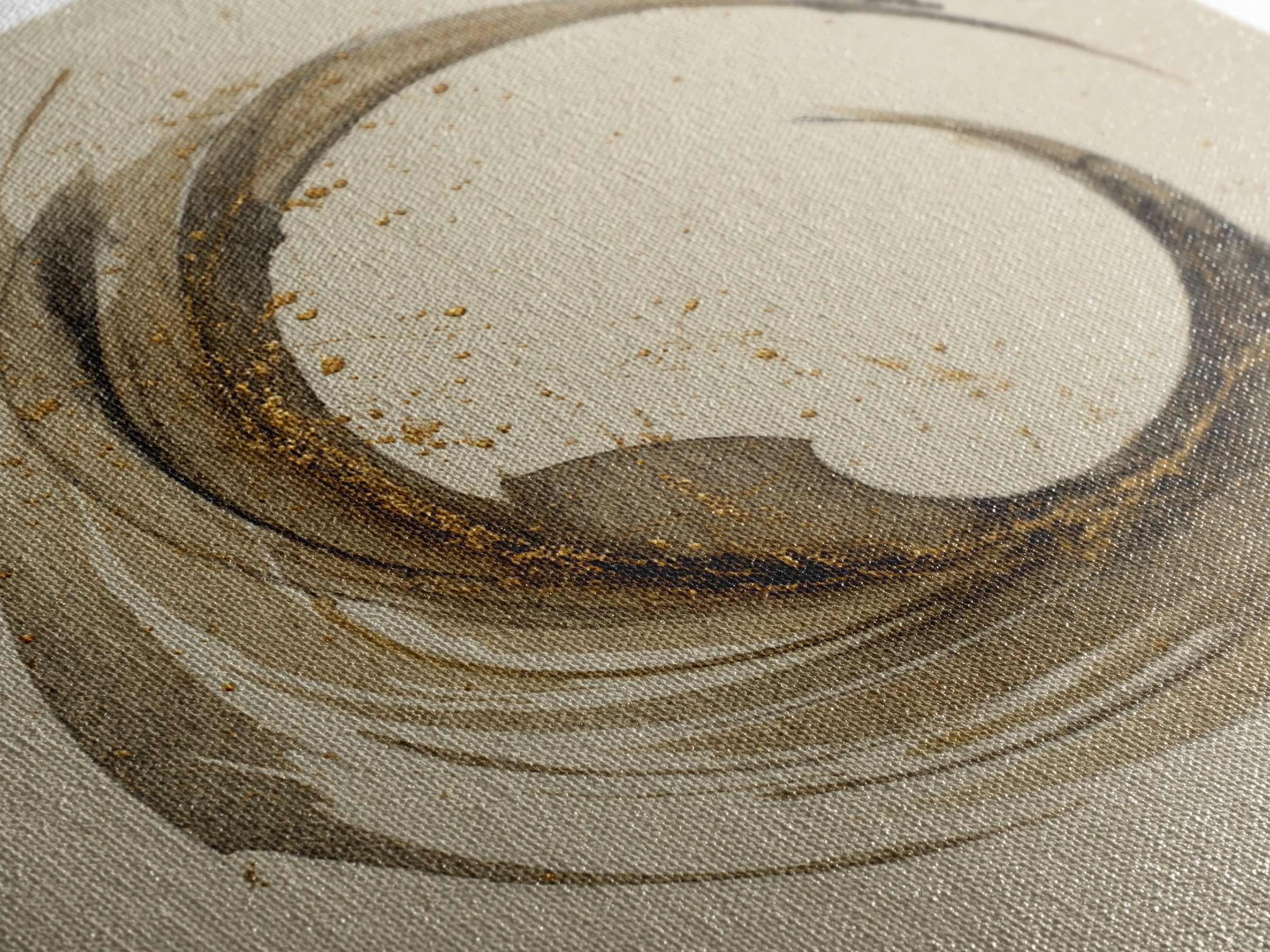 Crescent Moon Made from Elegant Ink Swashes Canvas Print, Calligraphy Art, Neutral Decor, Living Room Decor, Fine Art, Script, CAL-1x1-69