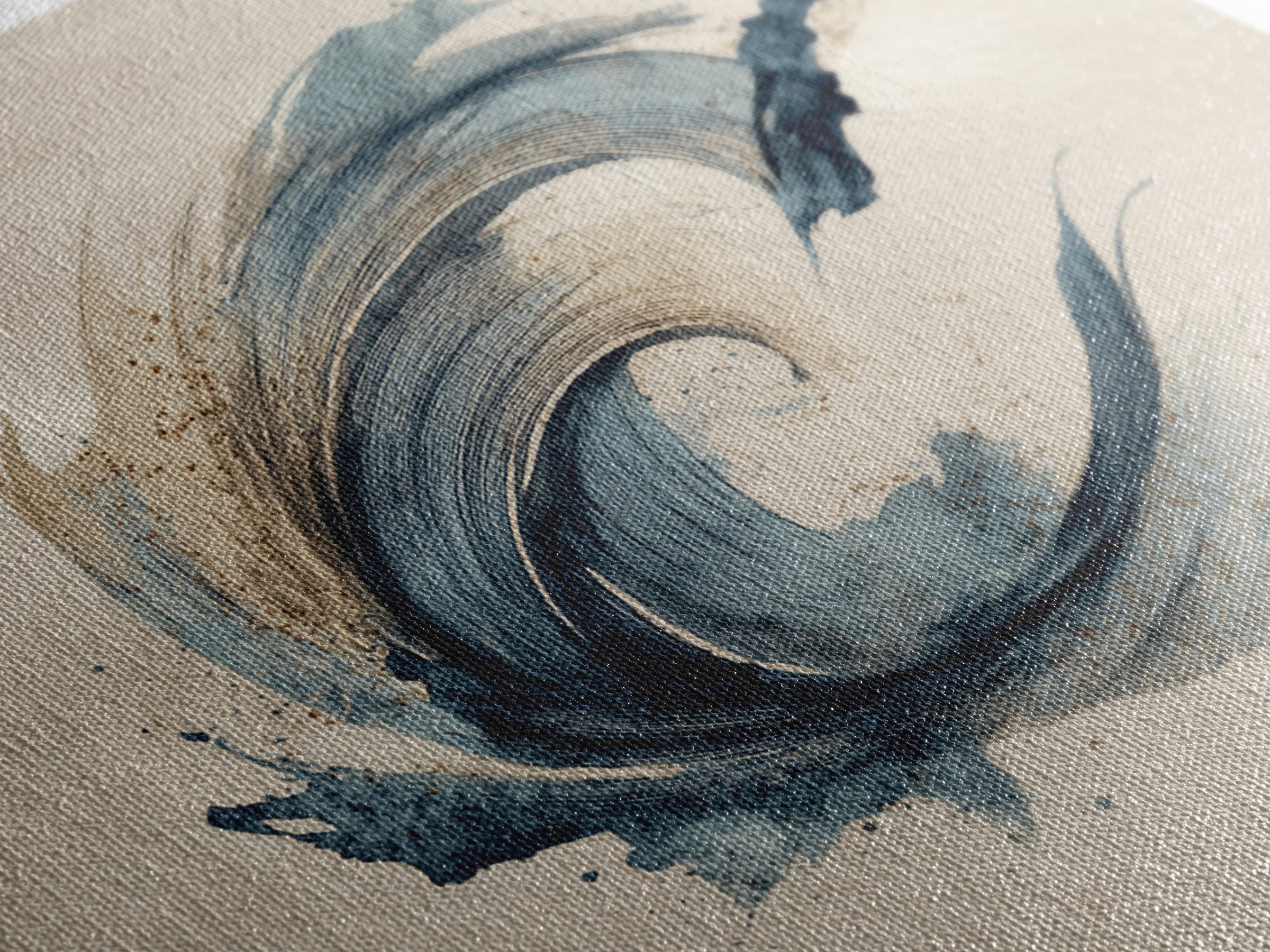 Modern Calligraphy Wave Canvas Print, Calligraphy Art, Neutral Decor, Living Room Decor, Fine Art, Script, Wall Art, Home Decor, CAL-1x1-82