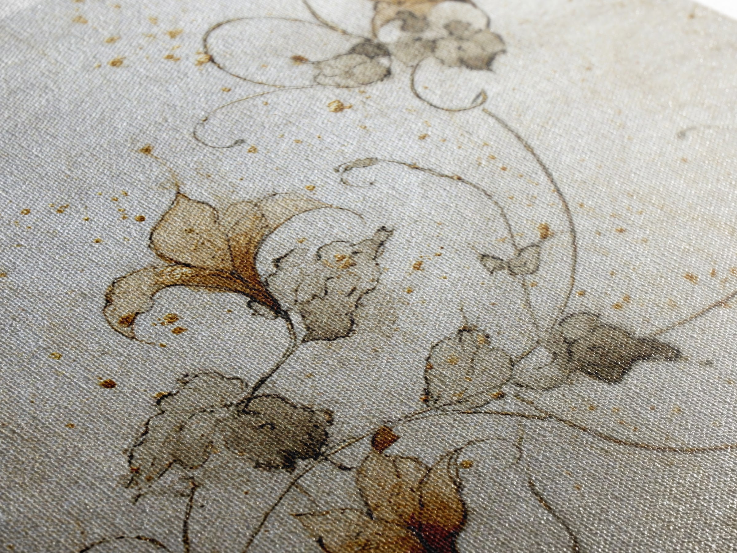 Floral Vine Created from Graceful Script Like Canvas Print, Calligraphy Art, Statement Artwork, Living Room Decor, Script, CAL-1x1-83