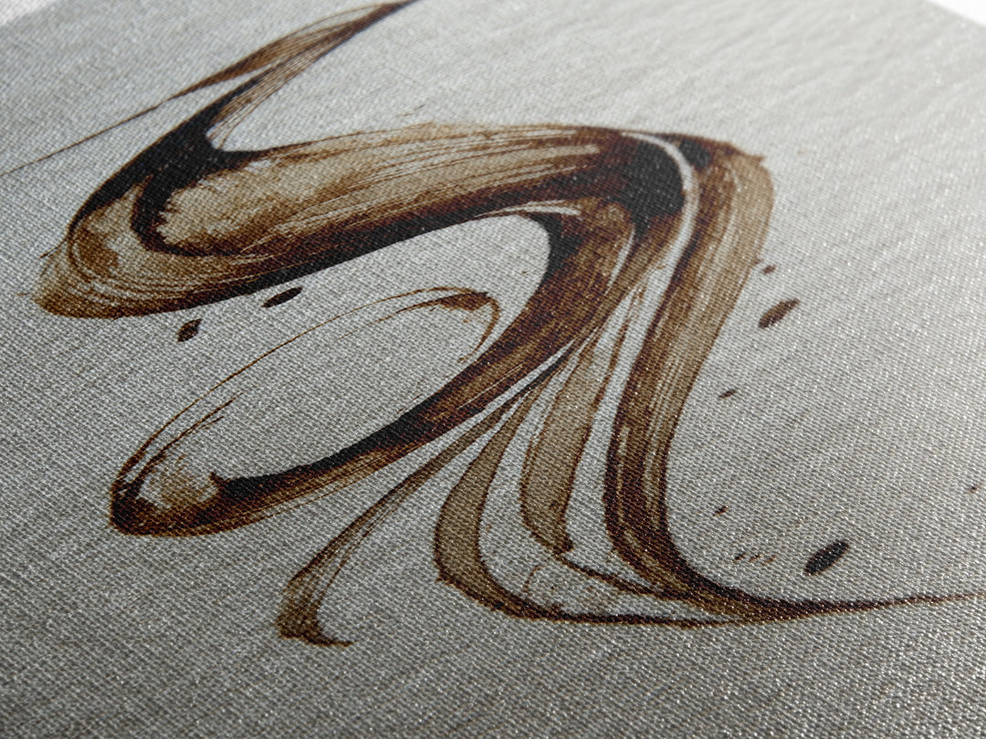 Calligraphic Bird Shape Formed from Flowing Lines Canvas Print, Calligraphy Art, Japanese Art, Living Room Decor, Script, CAL-1x3-92