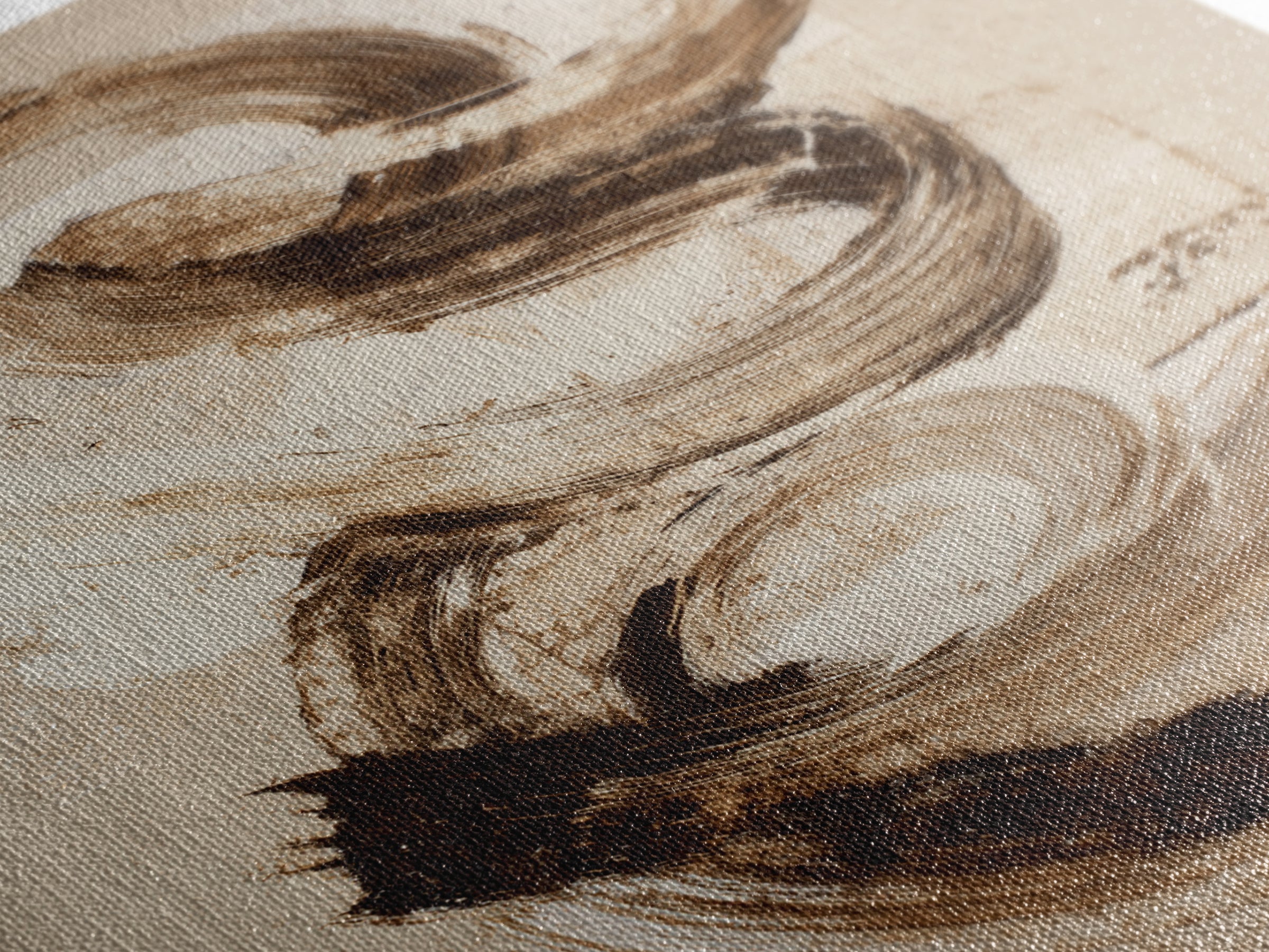 Expressive Musical Rhythm Painted as Ink Strokes Canvas Print, Calligraphy Art, Japanese Decor, Living Room Decor, Script, CAL-2x3-32