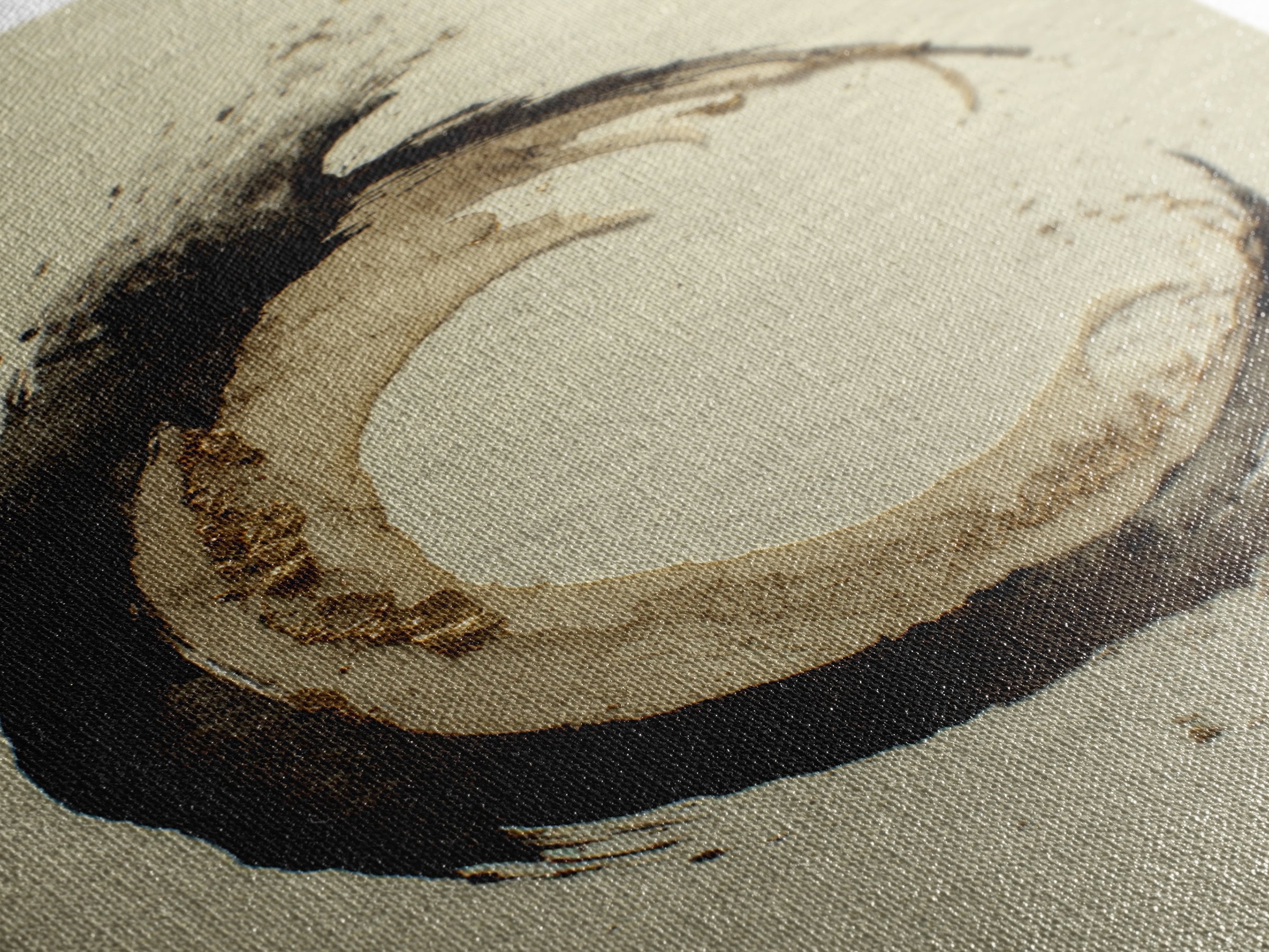 Crescent Moon Made from Elegant Ink Swashes Canvas Print, Calligraphy Art, Home Decor, Living Room Decor, Fine Art, Script, CAL-2x3-5