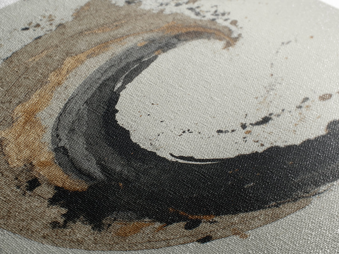 Crescent Moon Made from Elegant Ink Swashes Canvas Print, Calligraphy Art, Calligraphy, Living Room Decor, Fine Art, Script, CAL-2x3-77